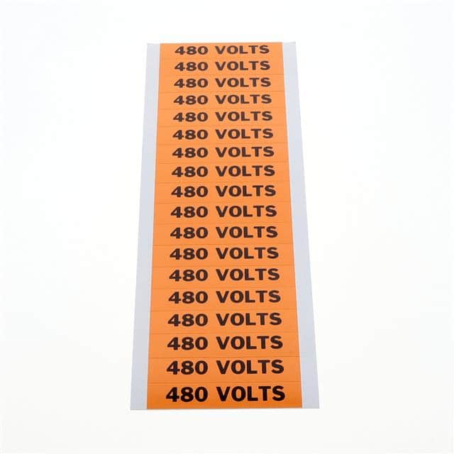 152488 LABEL BLACK ON ORANGE 1=5PACKS