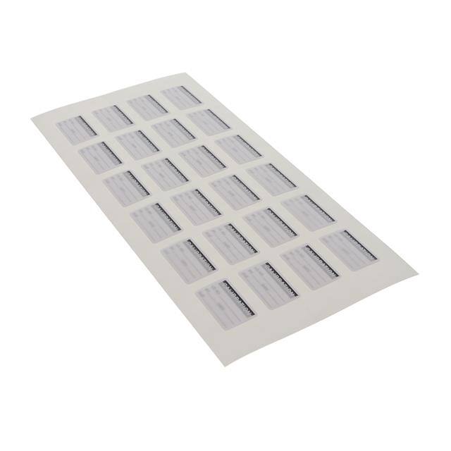 QCC311BK LABEL ID/RATINGS 1"X0.63" BLK/WT