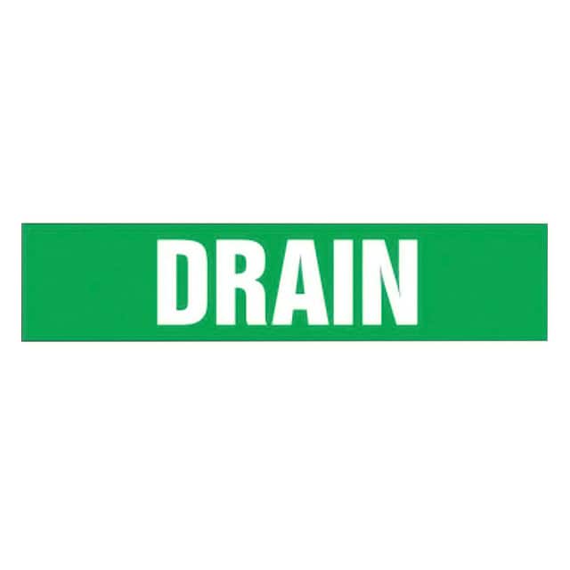PPMA1195B LABEL 8"X1.5" WHITE/GREEN