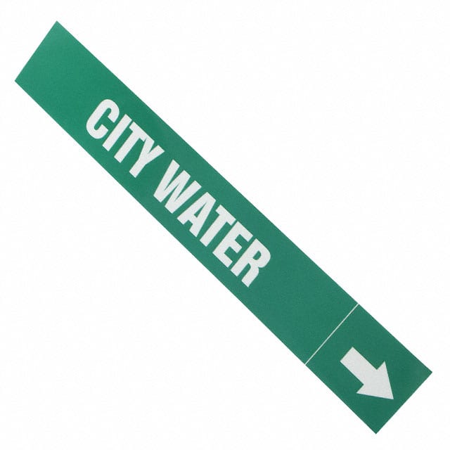 PPMA1115B LABEL 8"X1.5" WHITE/GREEN