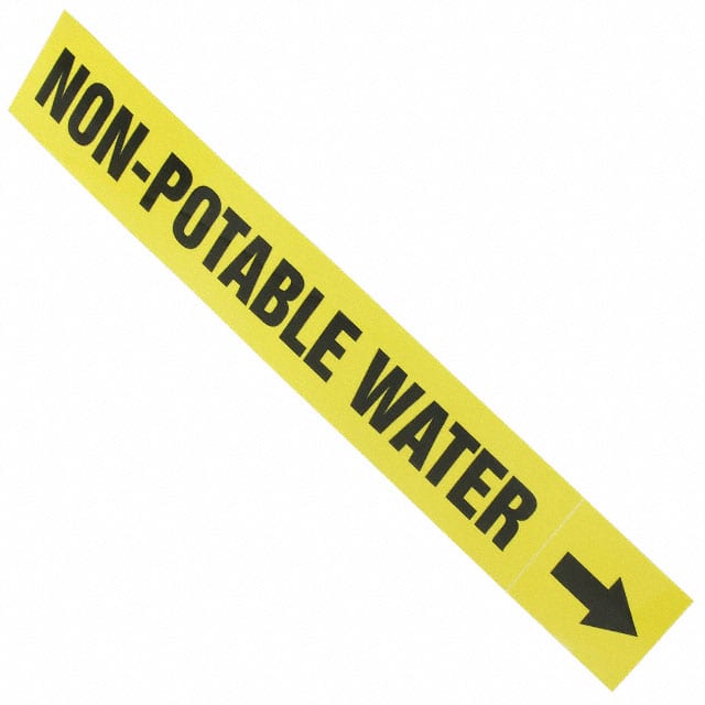 PPMA1441B LABEL 8"X1.5" BLACK/YELLOW