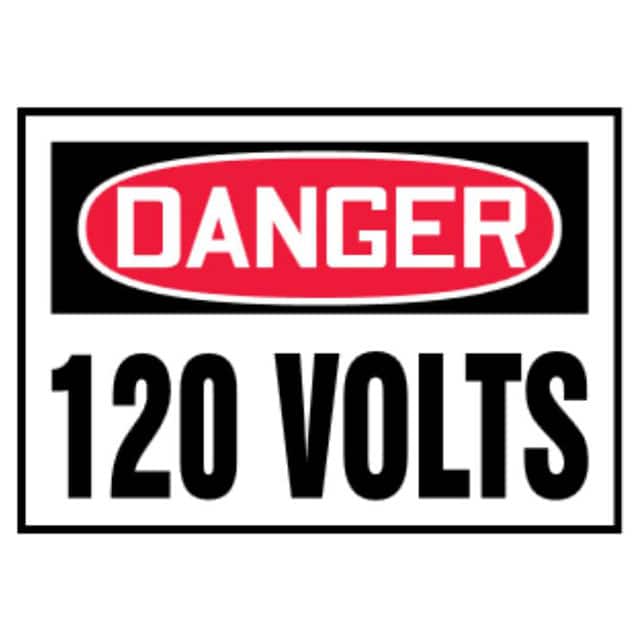 PVS0305D3164 LABEL 5"X3.5" RED/BLACK/WHT 5/PK