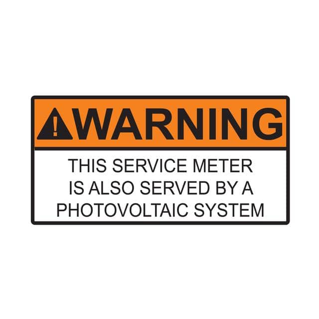 596-00735 SOLAR LABEL, WARNING SERVICE MET