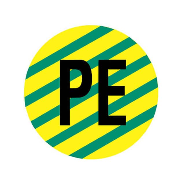 PESS-A-PE LABEL ID RATINGS 0.49" BLK/GN/YL