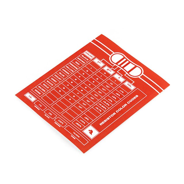 SWG-10108 RESISTOR CHART STICKER