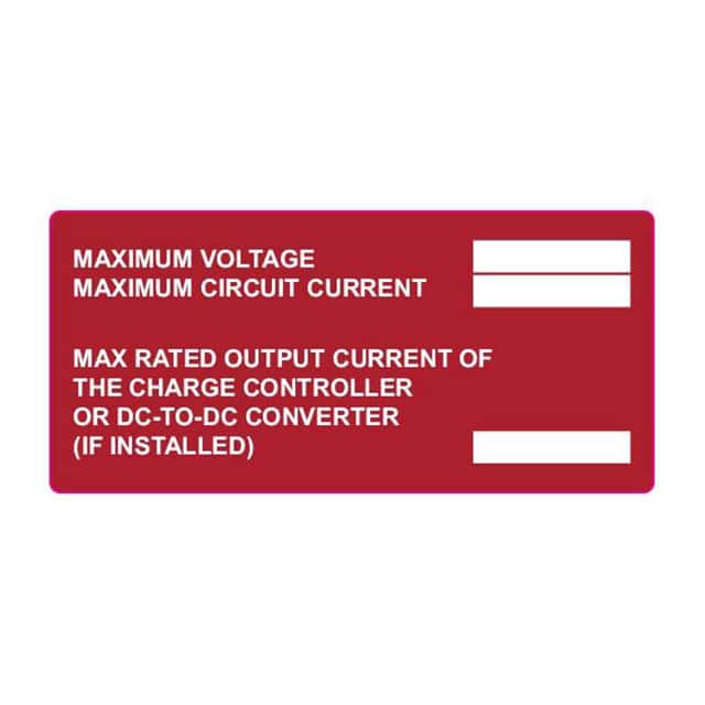 596-00881 SOLAR LABEL, PRINTABLE, 2017 COD