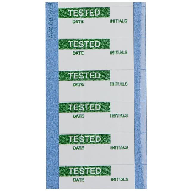 WOAF-38-PK LABEL GREEN ON WHITE 1=25PCS