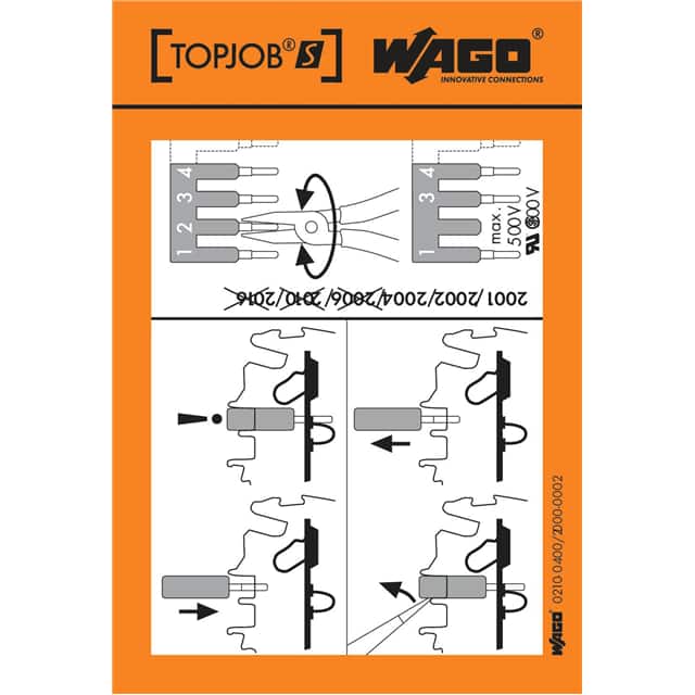 210-400/2000-002 STICKERS FOR OPERATING INSTRUCTI