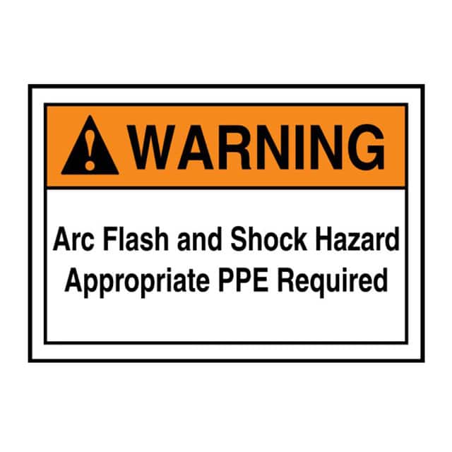 PLVS0305W7162 LABEL ELECTL WRN 5"X3.5" OR/BK/W