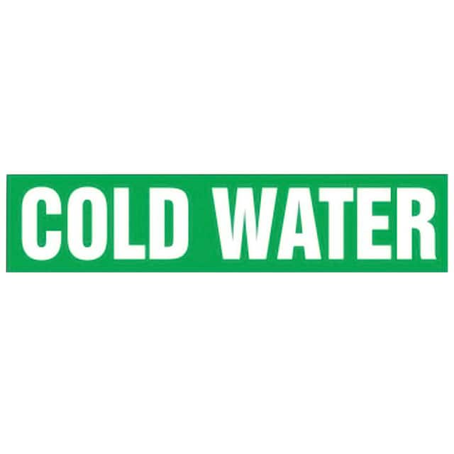 PPMA1117H SS PIPE MRKR, COLD WATER, GN, H,