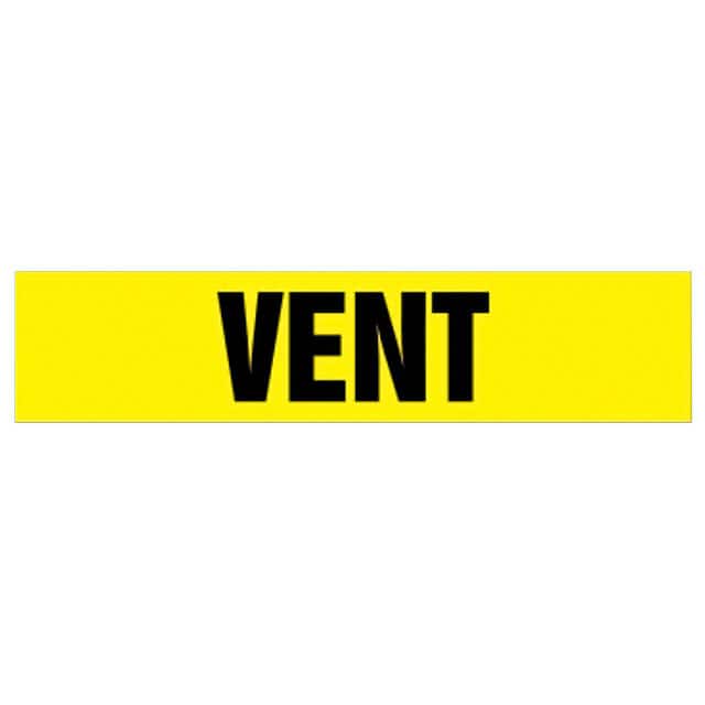 PPMA1621D LABEL 12"X2.5" BLACK/YELLOW