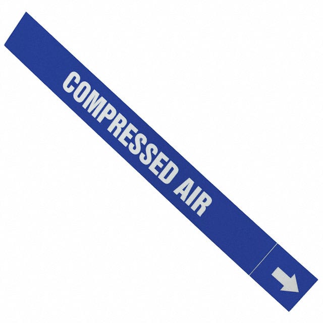 PPMA1127A LABEL 8"X1" WHITE/BLUE