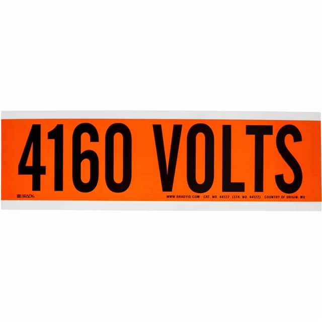 44122 LABEL BLACK ON ORANGE