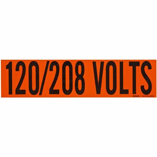 44159 LABEL BLACK ON ORANGE