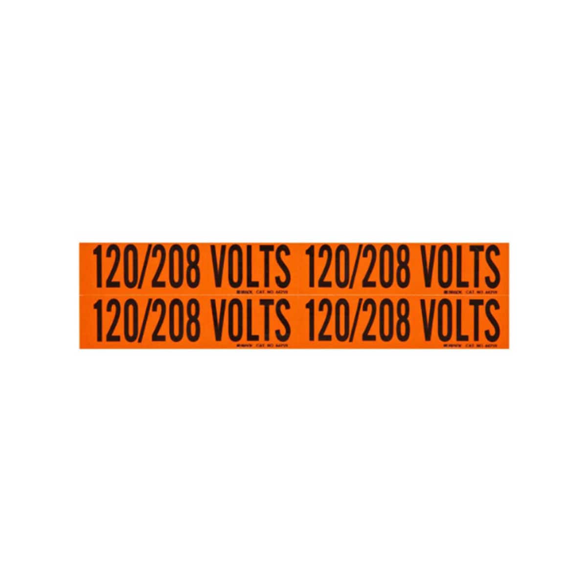 44259 LABEL BLACK ON ORANGE 1=4PCS