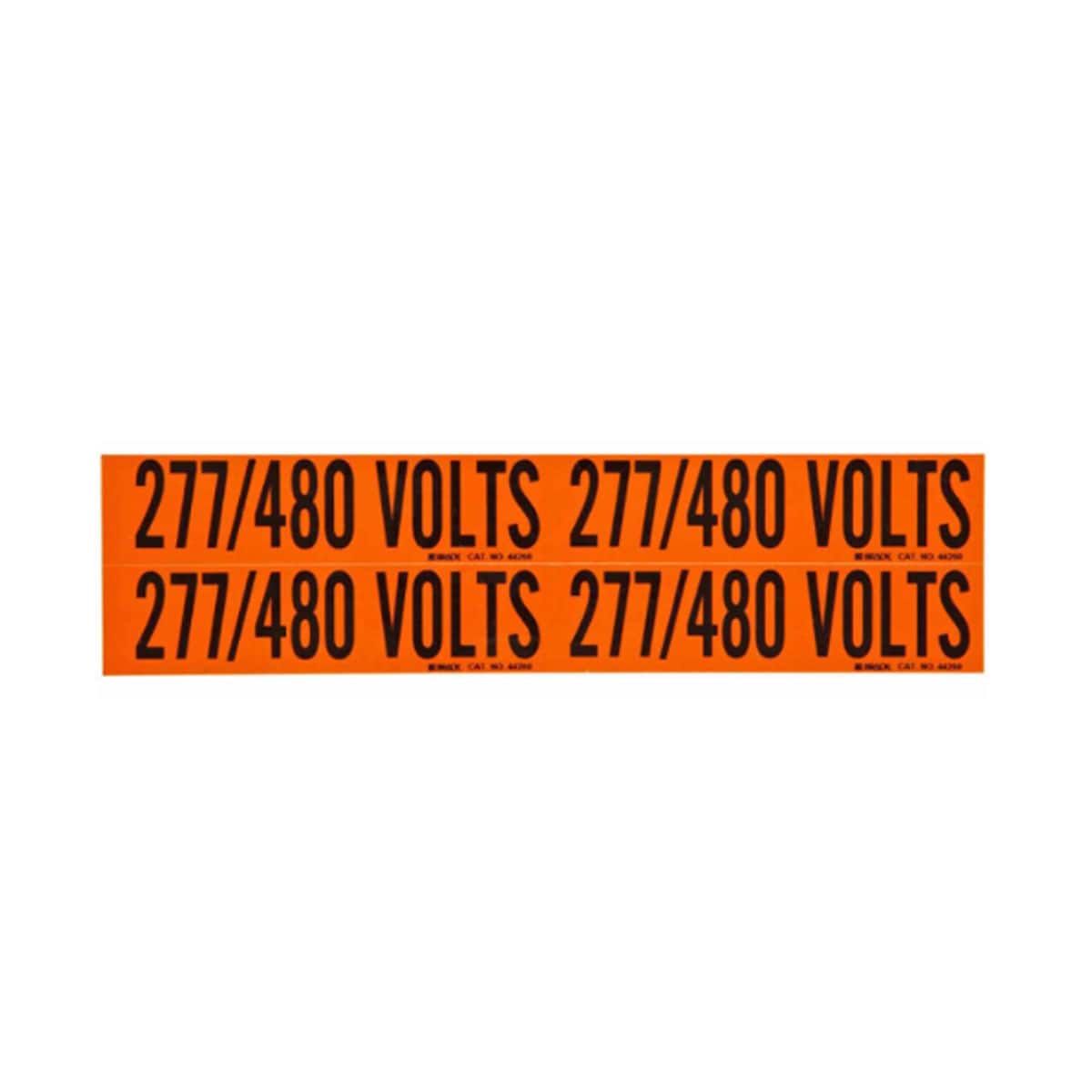 44260 LABEL BLACK ON ORANGE 1=4PCS