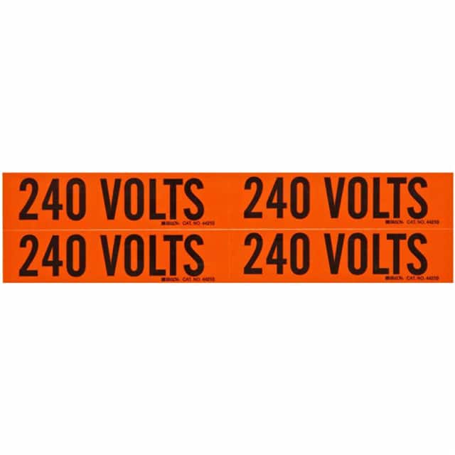 44210 LABEL BLACK ON ORANGE 1=4PCS