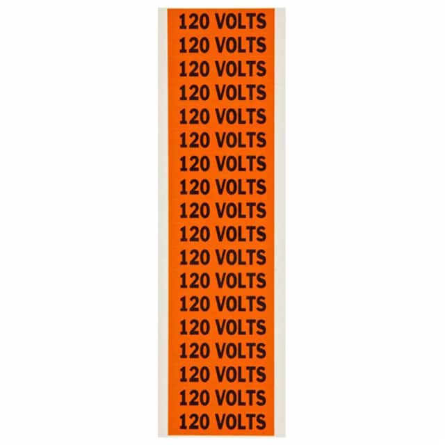 44304 LABEL BLACK ON ORANGE 1=18PCS