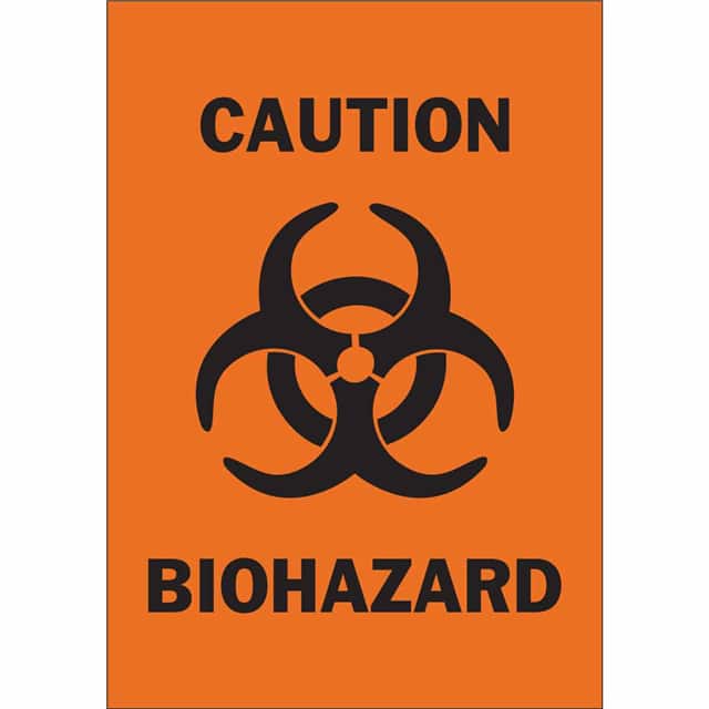 89163 B485 7X10 BLK/FL.ORG BIOHAZARD