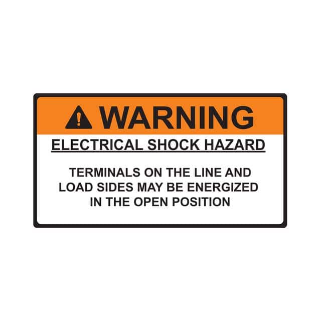 596-00893 SOLAR LABEL, 2017 CODE, WARNING
