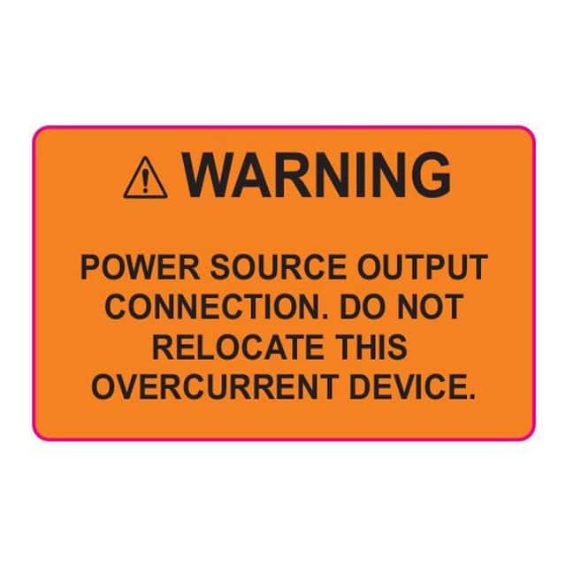 596-00884 SOLAR LABEL, 2017 CODE, WARNING