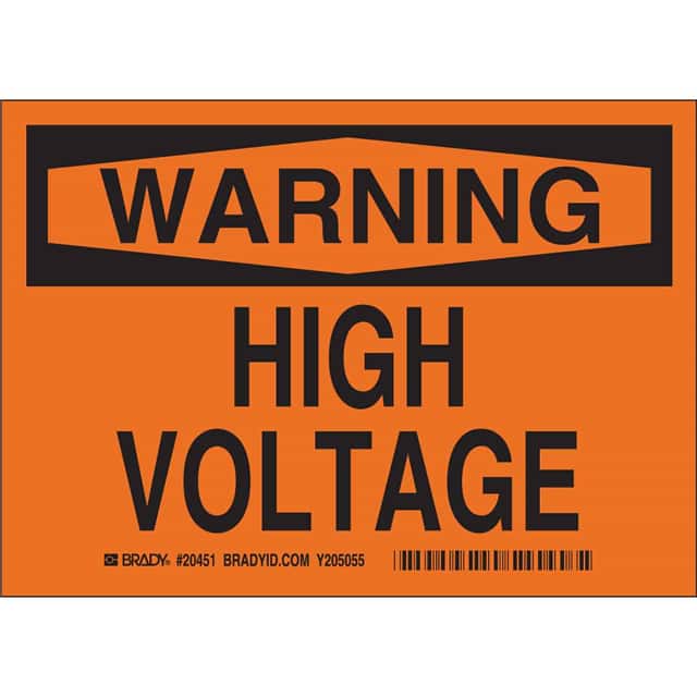 20423 B946 14X20 BLK/ORG SAFETY SIGN