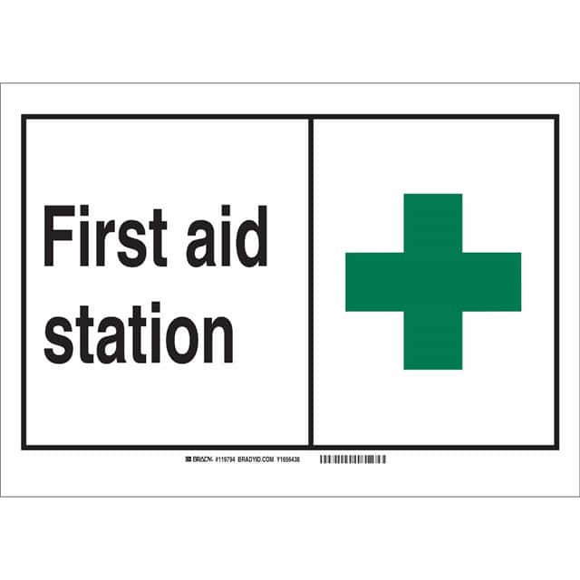 119798 B401 10X14 GRN,BLK/WHT FIRST AID