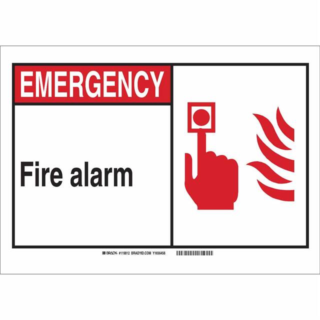 120721 B946 7X10 BLK,RED/WHT FIRE SAFET