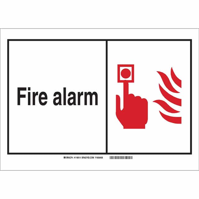 120707 B302 7X10 BLK,RED/WHT FIRE SAFET