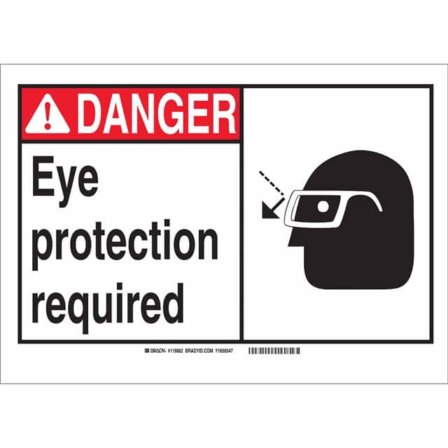 119884 B401 10X14 BLK,RED/WHT EYE PPE S