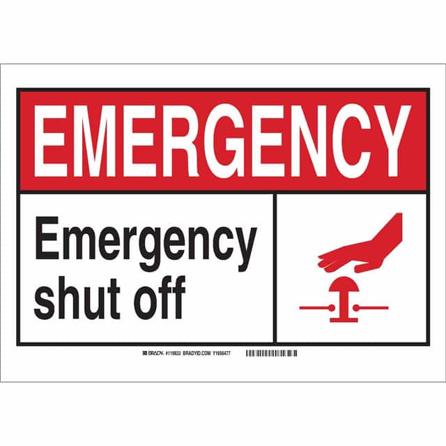 120726 B302 7X10 BLK,RED/WHT FIRE SAFET
