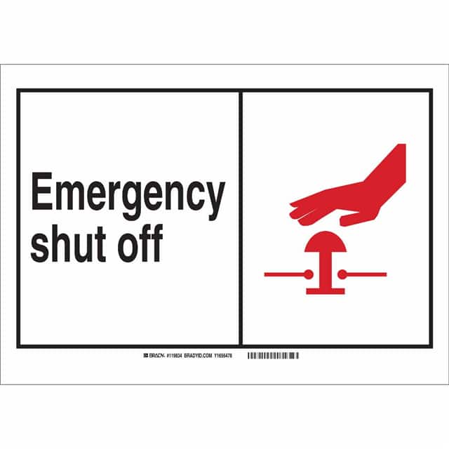 120727 B302 7X10 BLK,RED/WHT FIRE SAFET