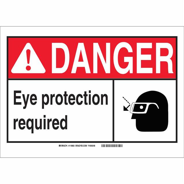 120756 B302 7X10 BLK,RED/WHT EYE PPE SI