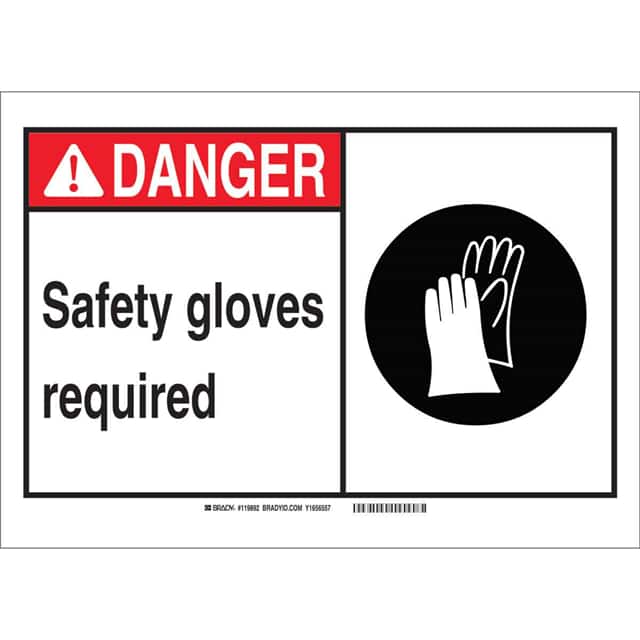 120765 B302 7X10 BLK,RED/WHT SAFETY GLO