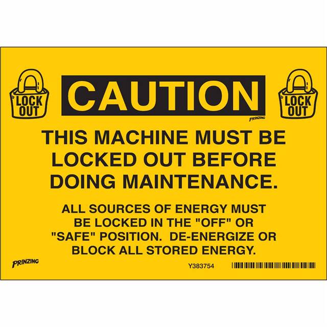 LOSV2 B946 5X7 BLK/YEL LOCKOUT LABEL