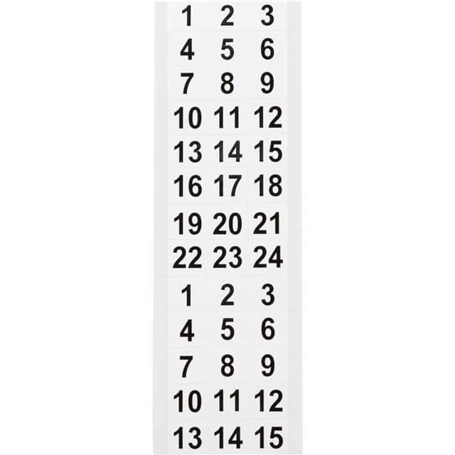 51669 B946 NUMBER CARD .75X.657 39-UP