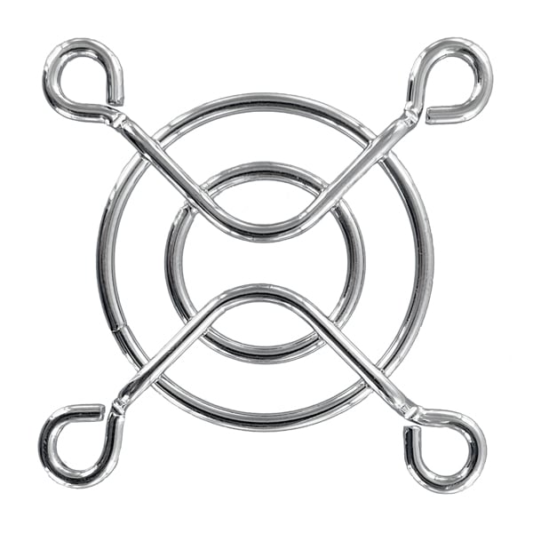 08149 Qualtek 08149 is a 40mm wire form fan guard with bright nickel chrome finish. It features steel construction and RoHS compliance.