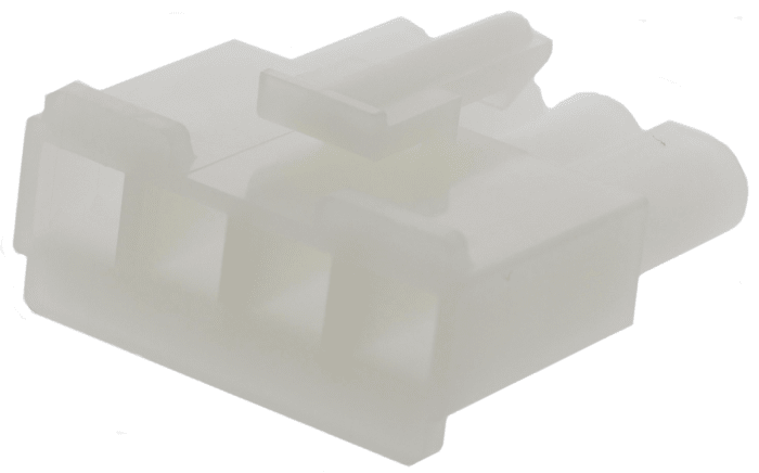 39-03-6044 This Molex 39-03-6044 is a female connector housing with a 6.7mm pitch and 4 contacts. It features a straight orientation and Nylon housing material.