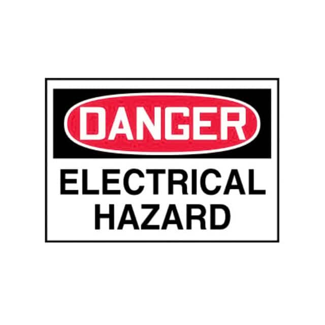 PLVS0507D7149 SIGN ELECTRL WARN 7"X5" RED/BK/W