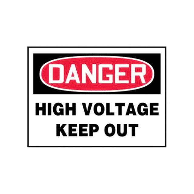 PLVS0507D7154 SIGN ELECTRL WARN 7"X5" RED/BK/W