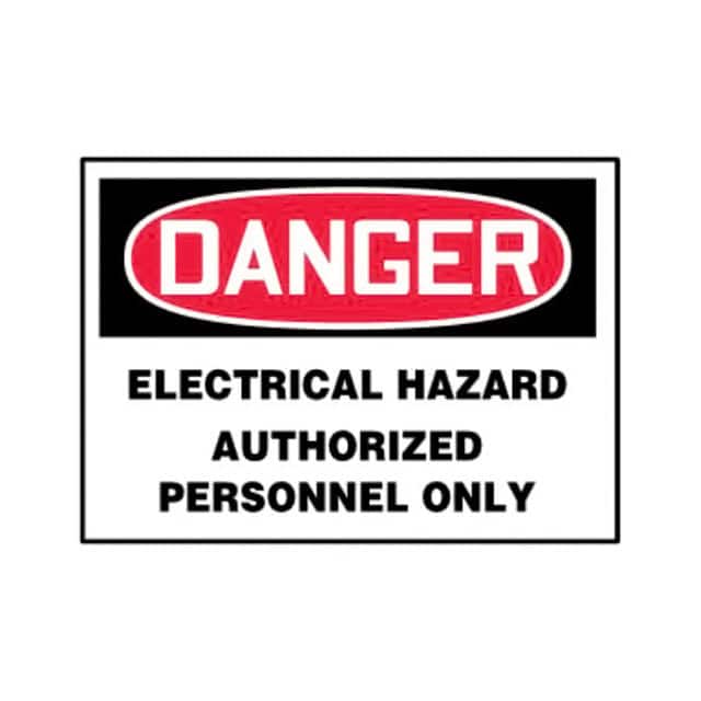 PLVS0507D7150 SIGN ELECTRL WARN 7"X5" RED/BK/W