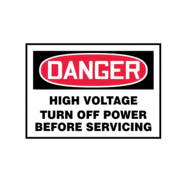 PLVS0507D7155 SIGN ELECTRL WARN 7"X5" RED/BK/W