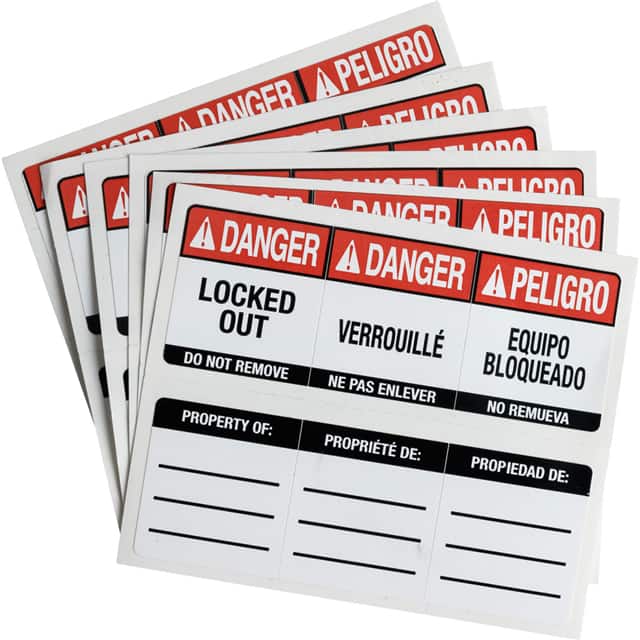 150555 6 SETS OF LABELS FOR BRADY SAFEK