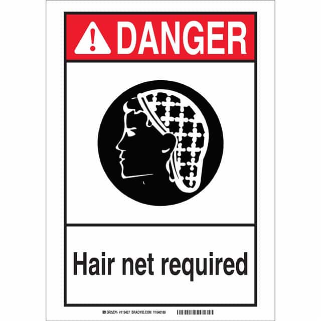 119432 B555 10X14 BLK,RED/WHT PPE HAIR