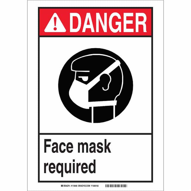 119445 B555 10X14 BLK,RED/WHT PPE FACE