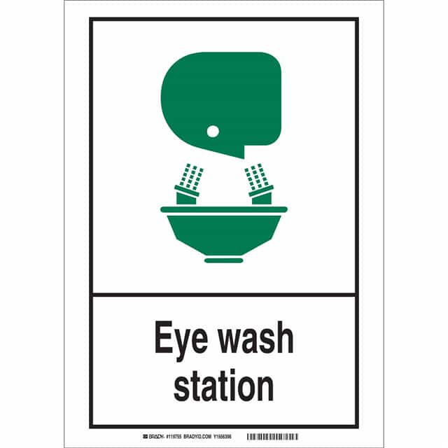 120652 B401 7X10 BLK,GRN/WHT EYE WASH S