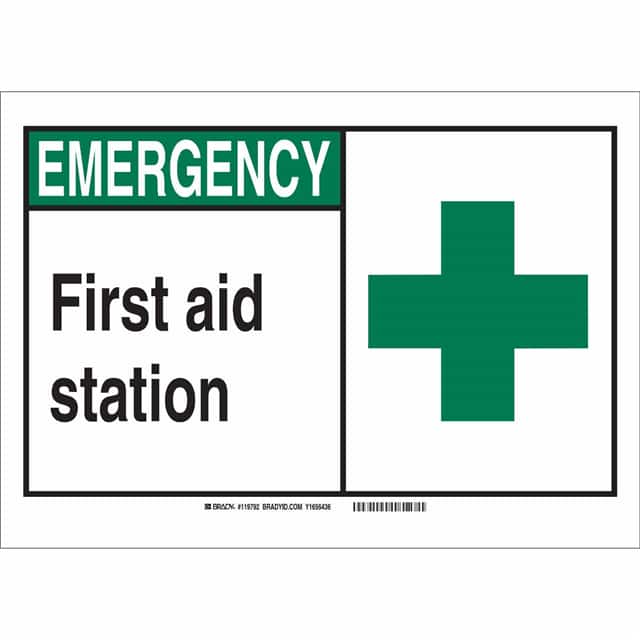 119792 B302 10X14 GRN,BLK/WHT FIRST AID
