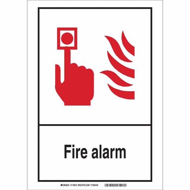 120708 B302 7X10 BLK,RED/WHT FIRE SAFET