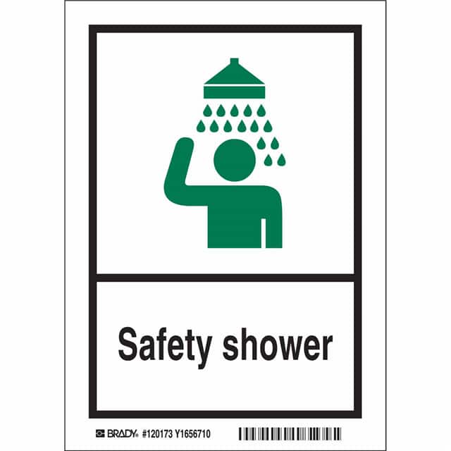 119709 B401 7X10 BLK,GRN/WHT SAFETY SHO