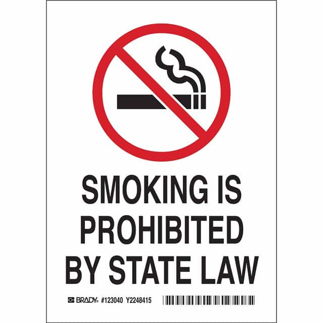 123042 B401 PLASTIC 7X5 SMOKING IS PROH